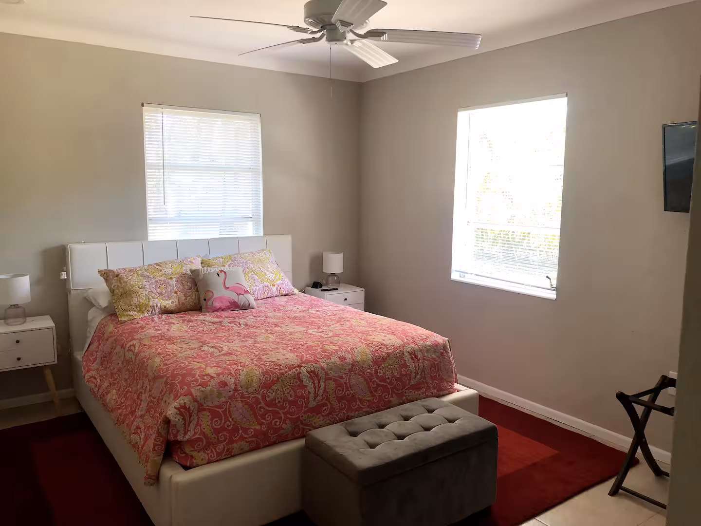 Furnished rental master bedroom