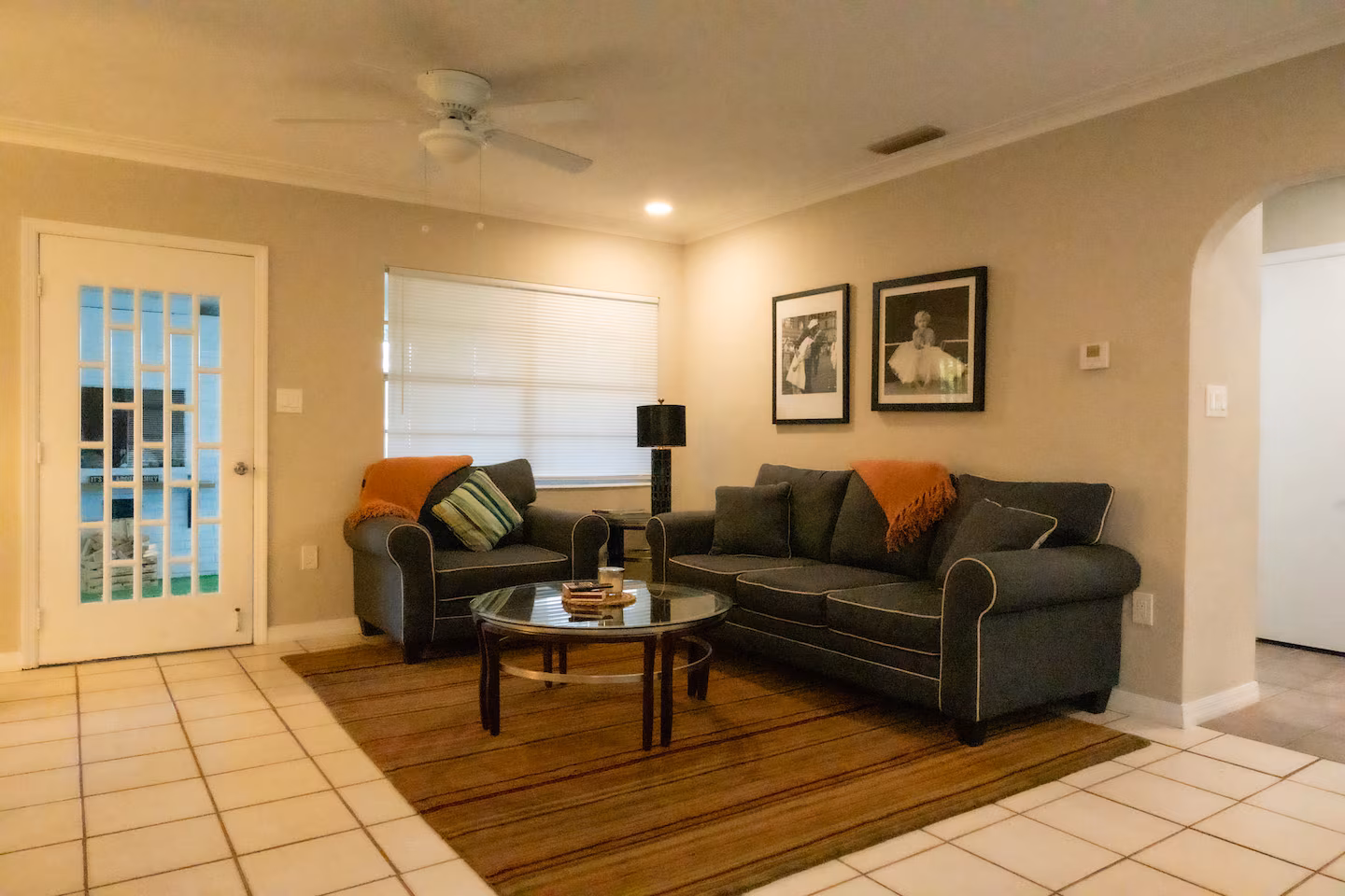 Furnished rental living room